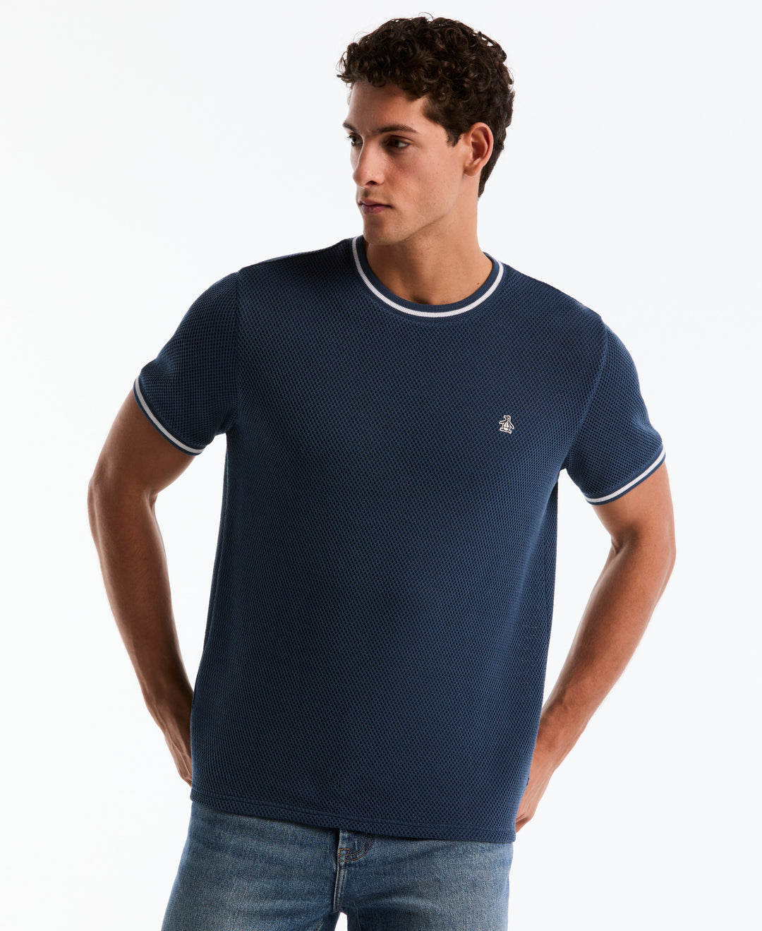 Jacquard Honeycomb Texture Tee (Sargasso Sea) 