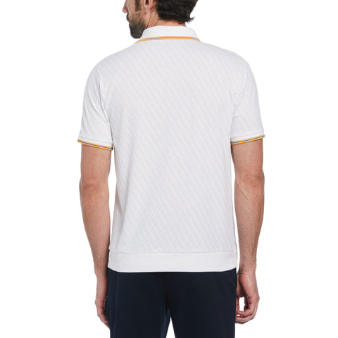 Jacquard Johnny Collar Polo (Bright White) 
