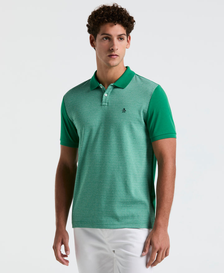 Jacquard Mini Geo Jersey Polo (Cadmium Green) 