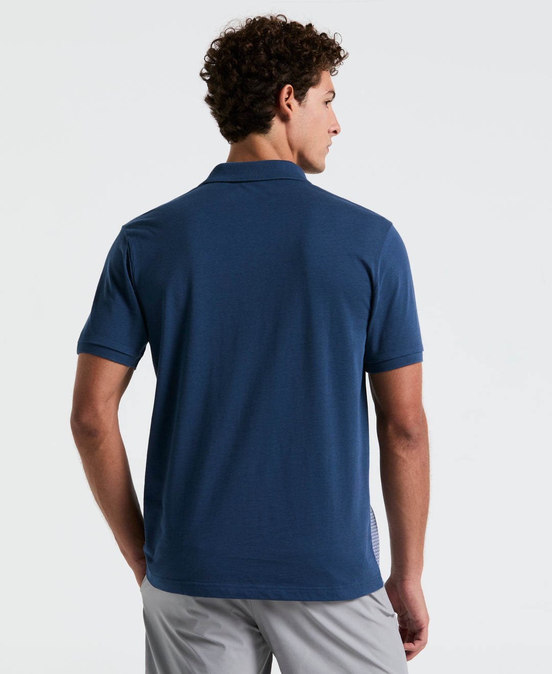Jacquard Mini Geo Jersey Polo (Sargasso Sea) 