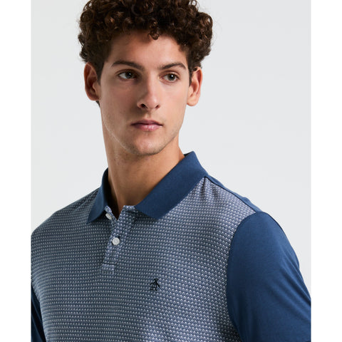 Jacquard Mini Geo Jersey Polo (Sargasso Sea) 