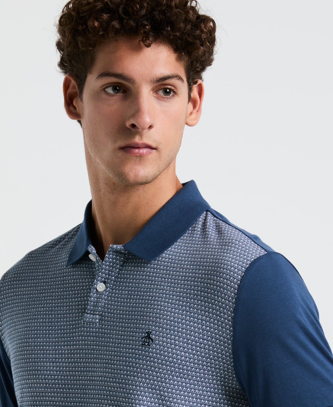 Jacquard Mini Geo Jersey Polo (Sargasso Sea) 
