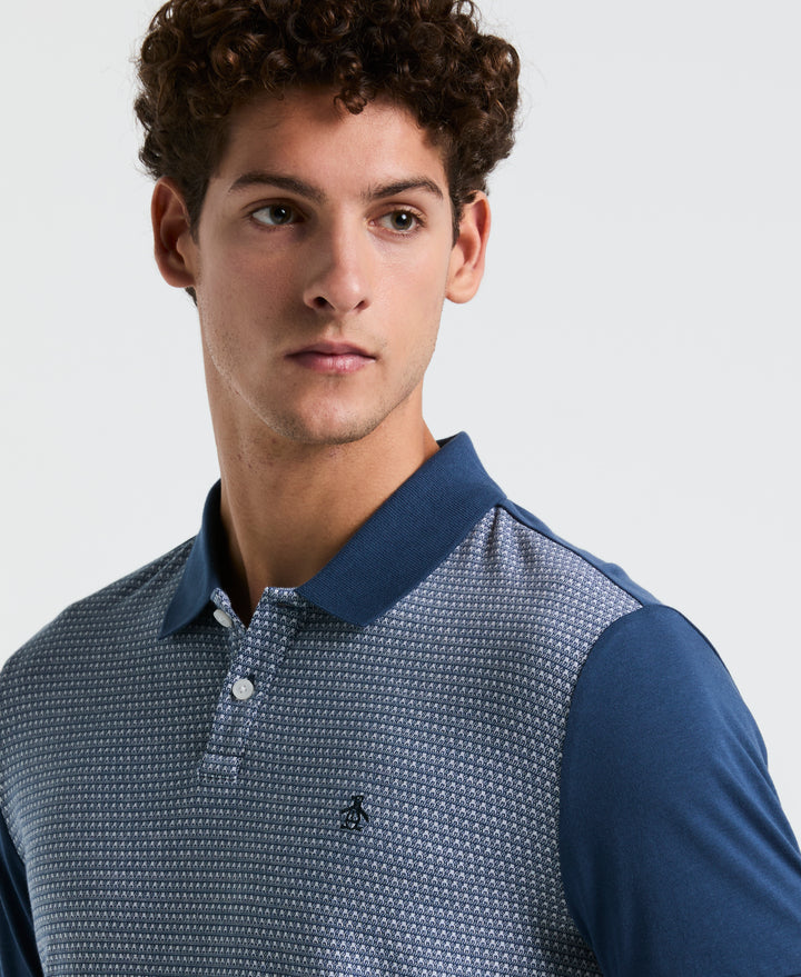 Jacquard Mini Geo Jersey Polo (Sargasso Sea) 