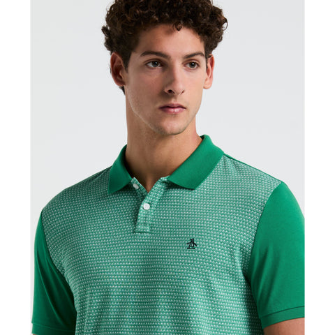Jacquard Mini Geo Jersey Polo (Cadmium Green) 