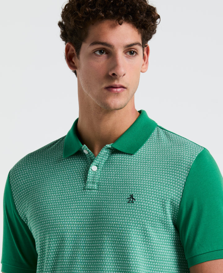 Jacquard Mini Geo Jersey Polo (Cadmium Green) 