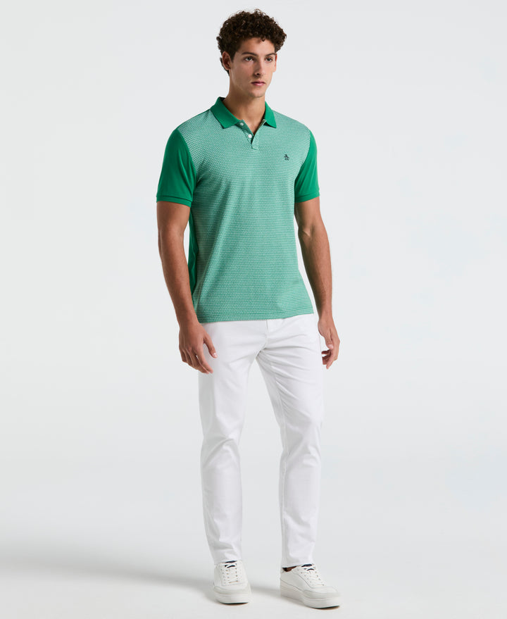 Jacquard Mini Geo Jersey Polo (Cadmium Green) 