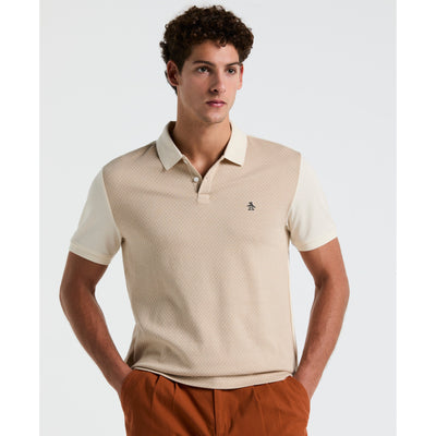 Jacquard Mini Tile Jersey Polo (Birch) 