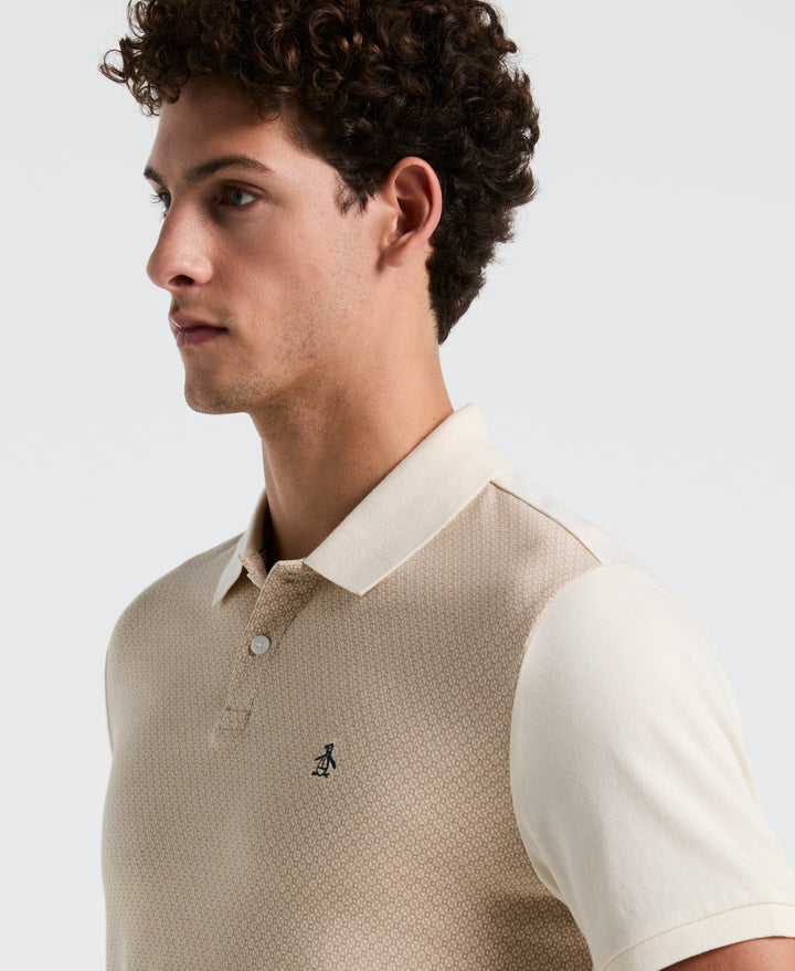 Jacquard Mini Tile Jersey Polo (Birch) 