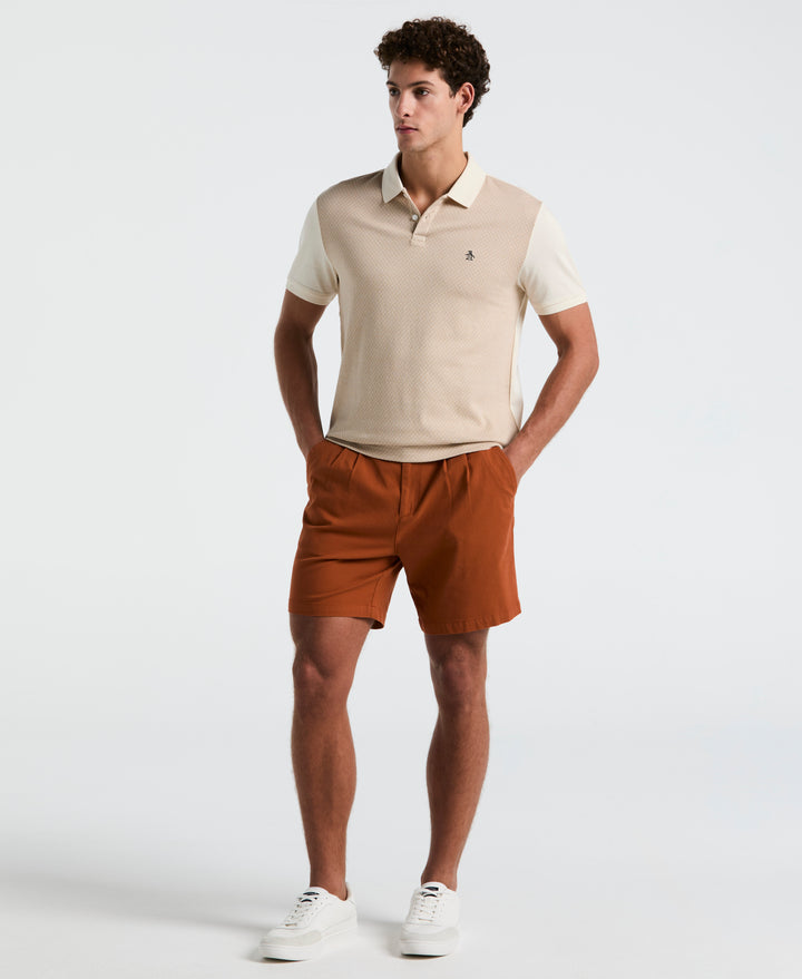 Jacquard Mini Tile Jersey Polo (Birch) 