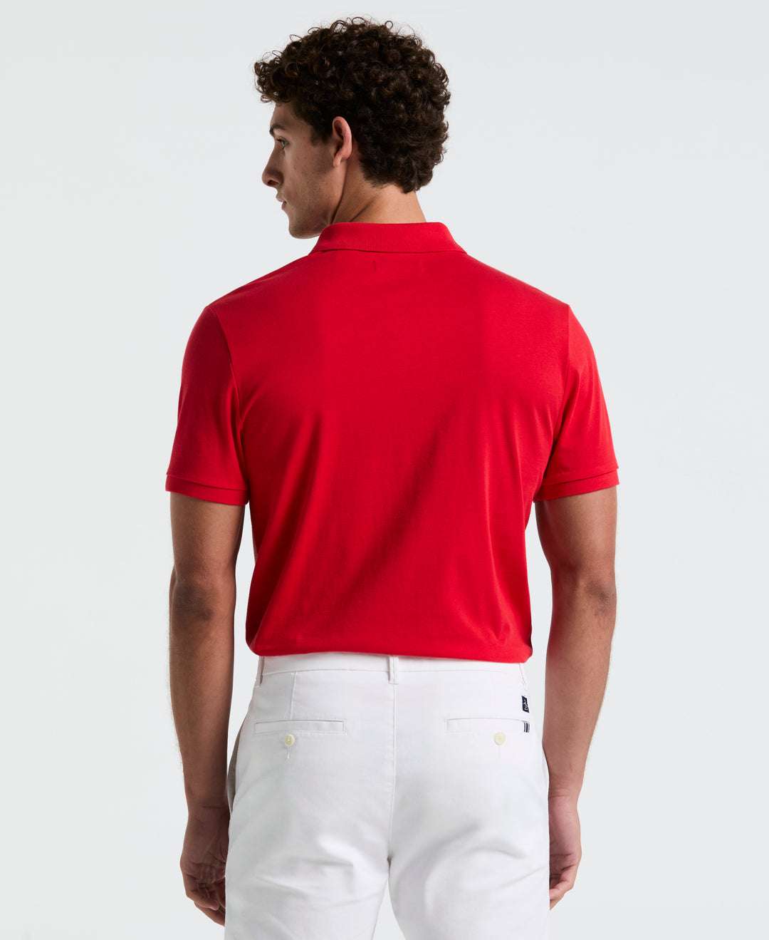 Jacquard Mini Tile Jersey Polo (True Red) 