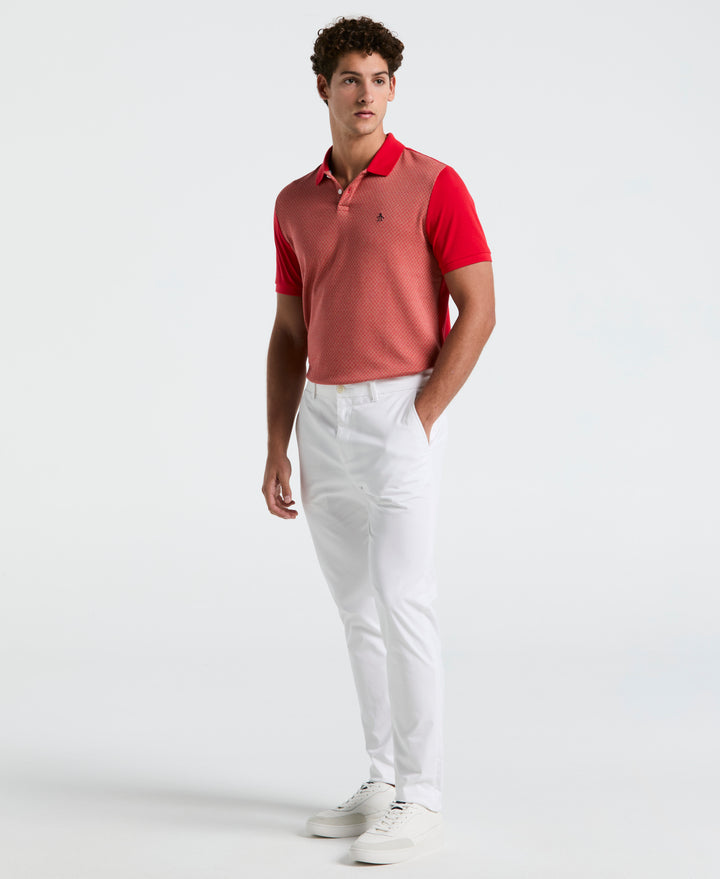 Jacquard Mini Tile Jersey Polo (True Red) 