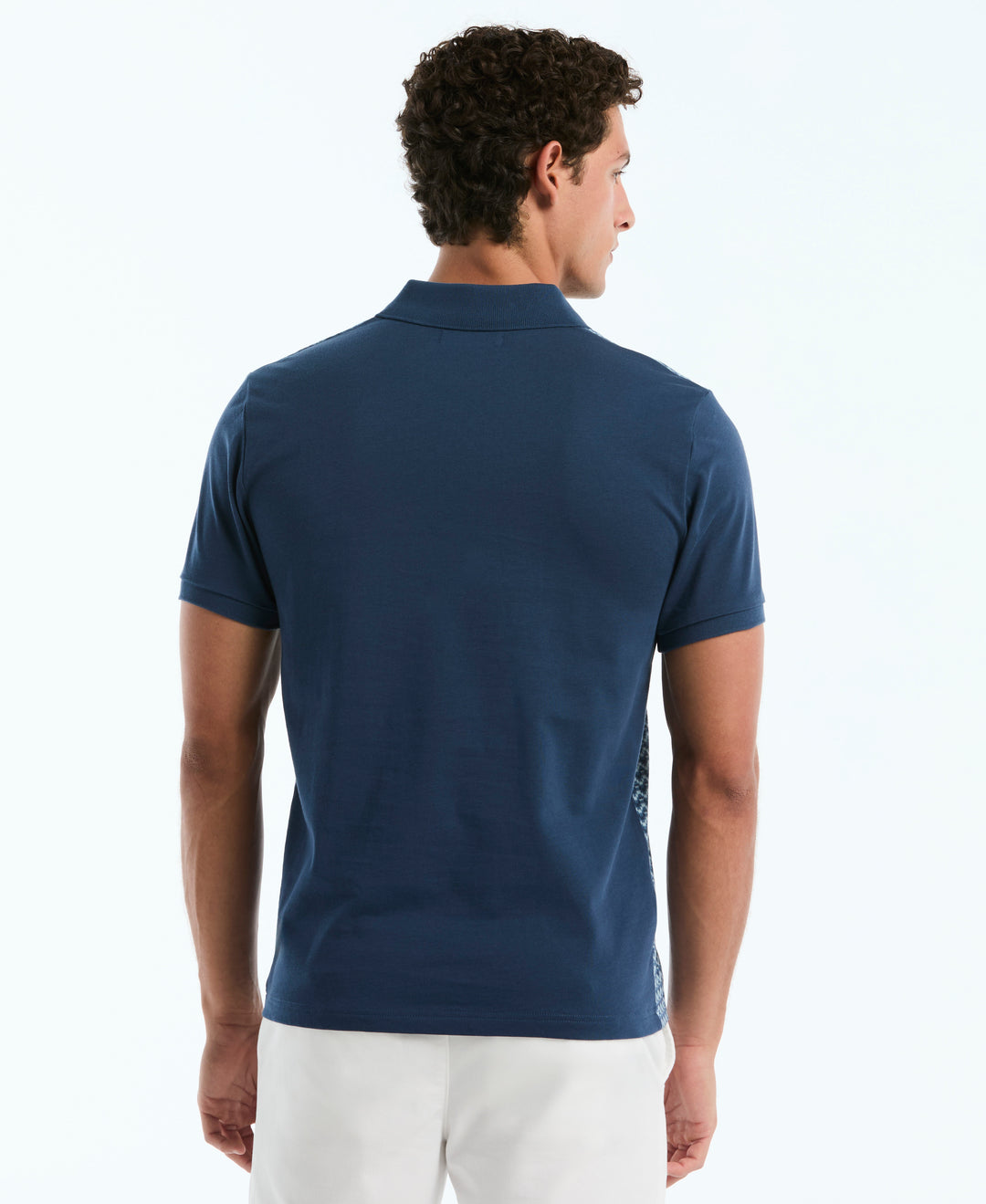 Cotton Jacquard Mini Waves Polo (Sargasso Sea) 