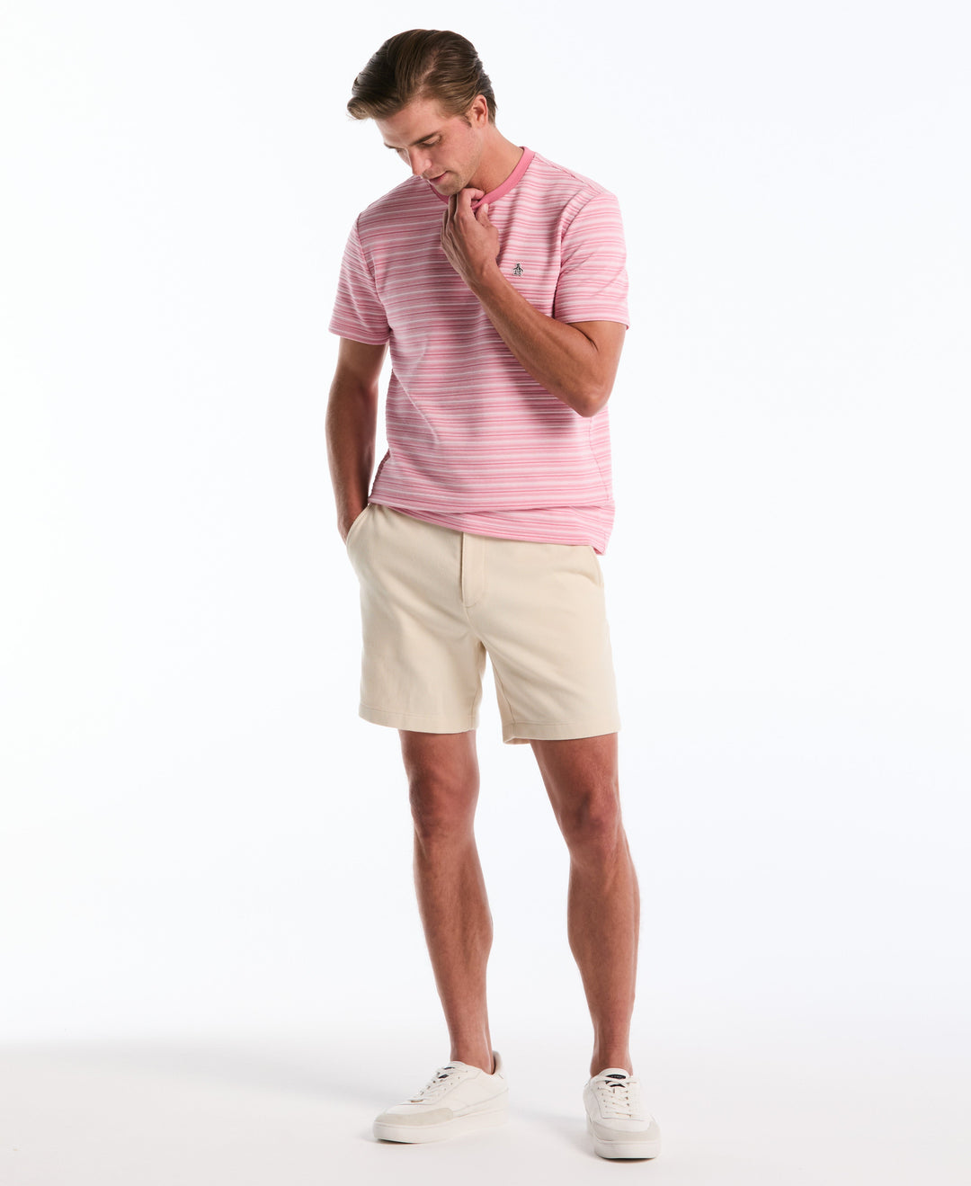 Jacquard Ottoman Mini Stripe Tee (Chateau Rose) 