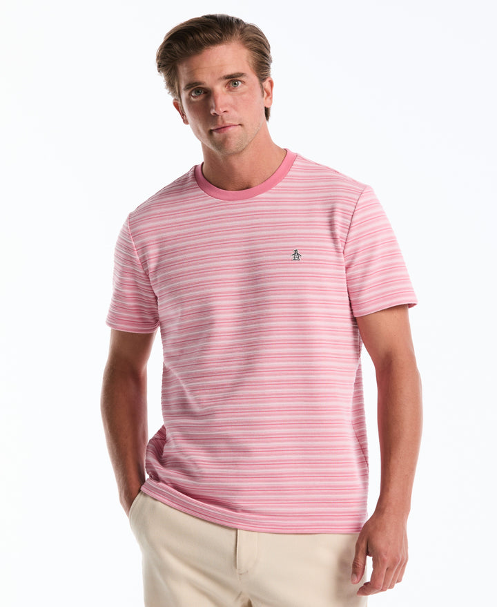 Jacquard Ottoman Mini Stripe Tee (Chateau Rose) 