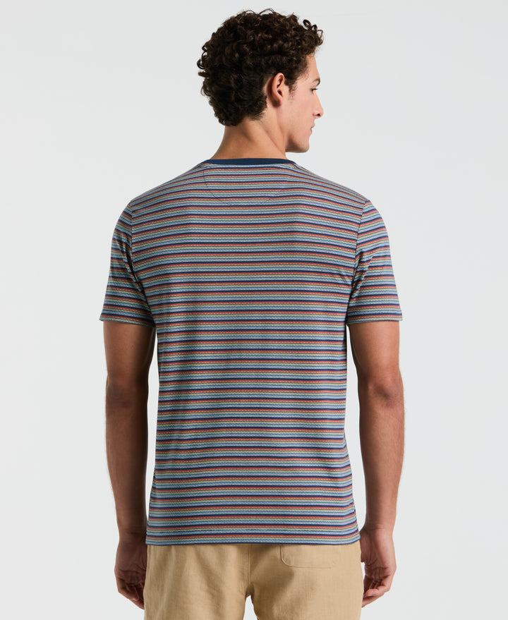 Pride Jacquard Stripe Polo Shirt (Sargasso Sea) 