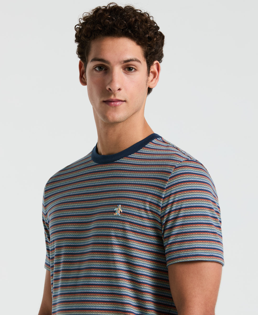 Pride Jacquard Stripe Polo Shirt (Sargasso Sea) 
