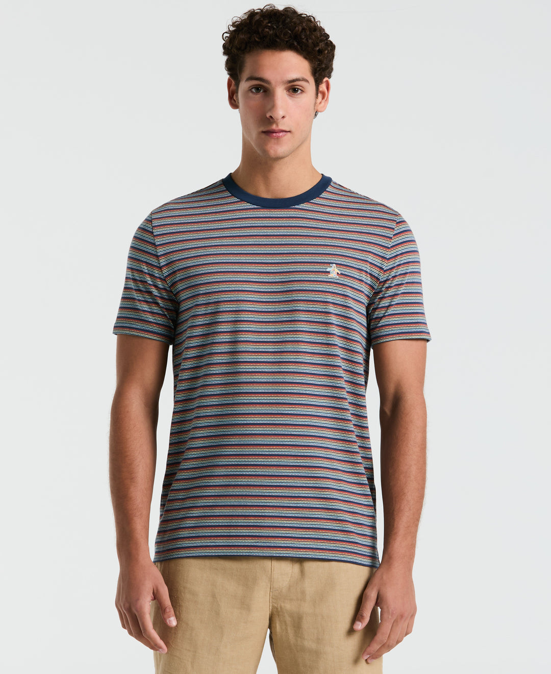Pride Jacquard Stripe Polo Shirt (Sargasso Sea) 