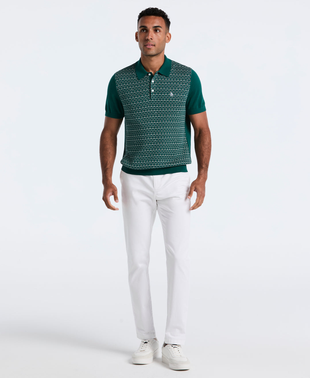 Cotton Jacquard Sweater Polo (Botanical Garden) 