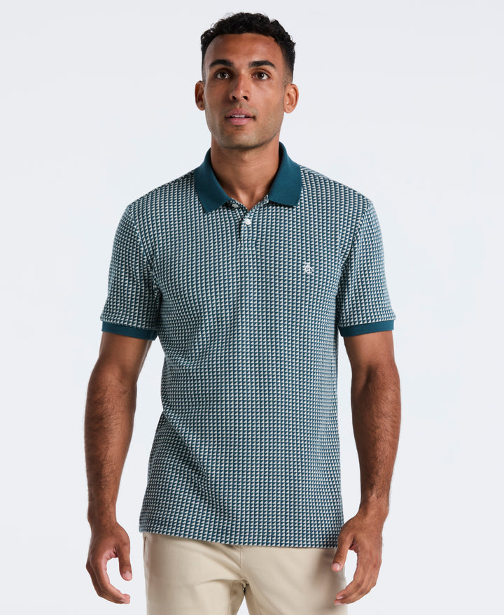Jacquard Triangle Polo (Reflecting Pond) 