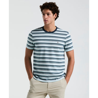 Jacquard Stripe Tee (Blue Tint) 