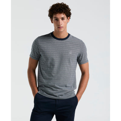 Jacquard Stripe Tee (Dark Sapphire) 