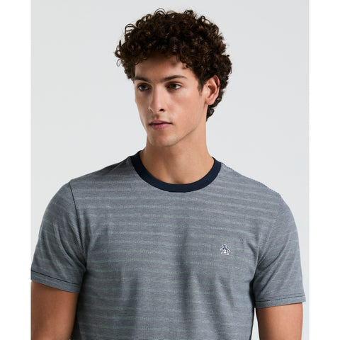 Jacquard Stripe Tee (Dark Sapphire) 