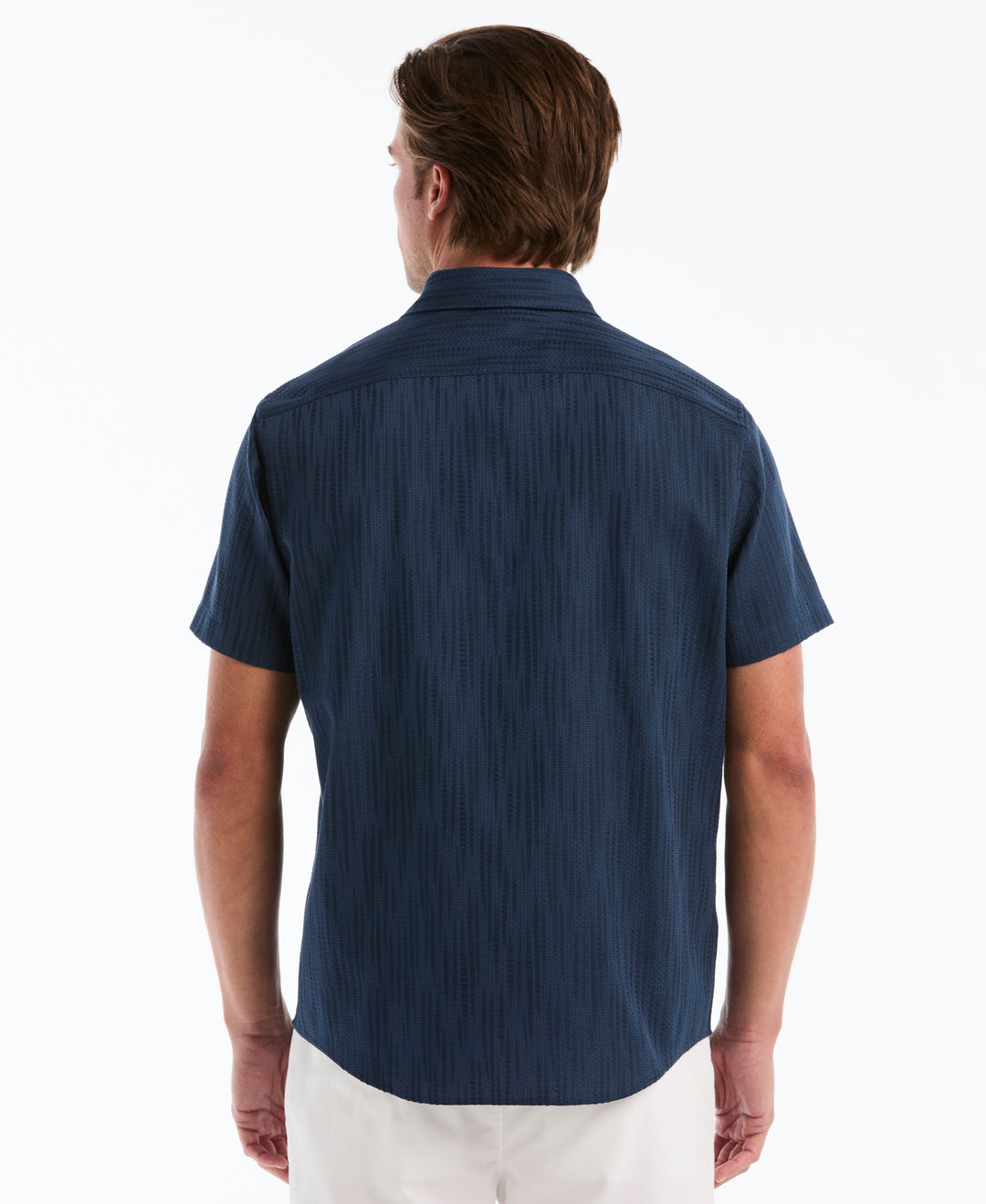 Jacquard Textured Short Sleeve Shirt (Sargasso Sea) 