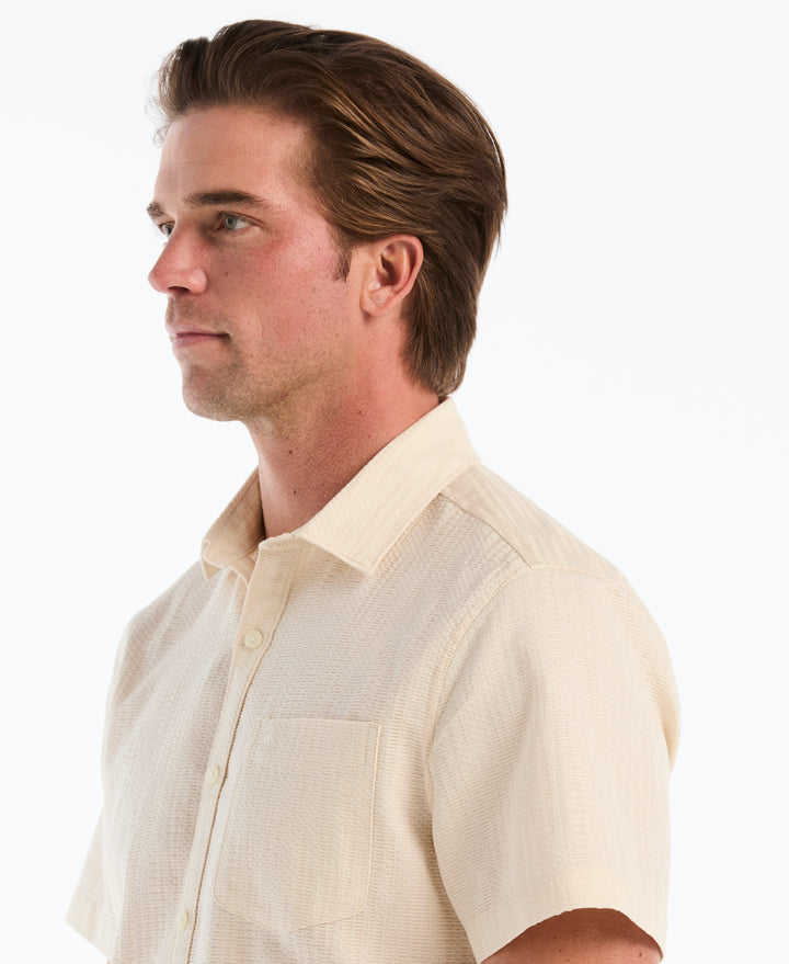 Cotton Jacquard Textured Shirt (Birch) 