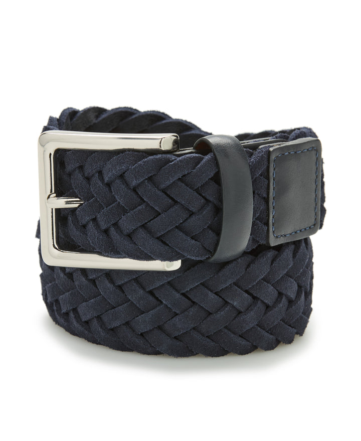 James Suede Belt  (Navy) 