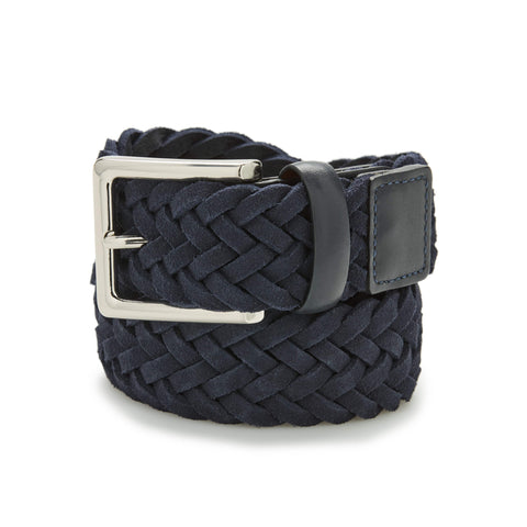James Suede Belt  (Navy) 