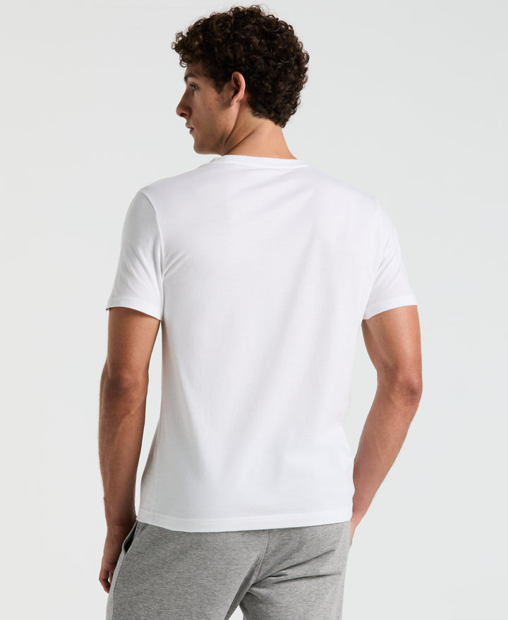 3D Dot Penguin Jersey Graphic Tee (Bright White/Dk Sapph) 