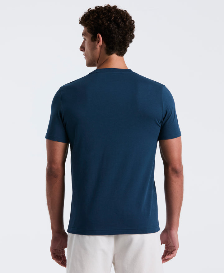 3D Dot Penguin Jersey Graphic Tee (Blue Wing Teal) 