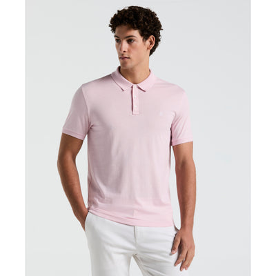 Jersey All-Over Diamond Ditsy Print Polo (Parfait Pink) 