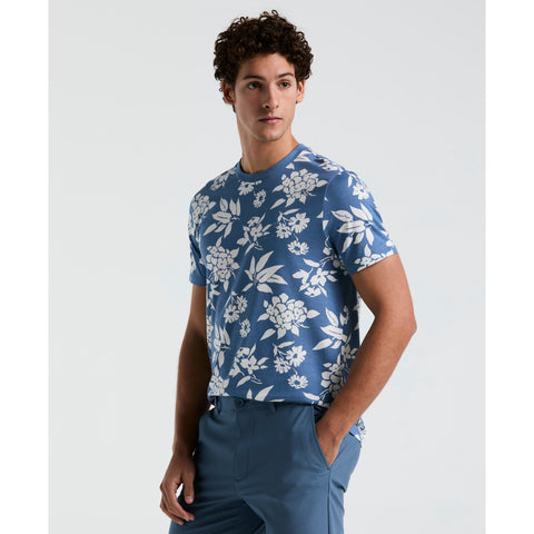 Jersey All-Over Floral Tee (Copen Blue) 