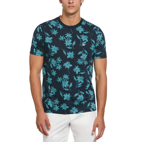 Jersey All-over Floral Tee  (Dark Sapphire) 