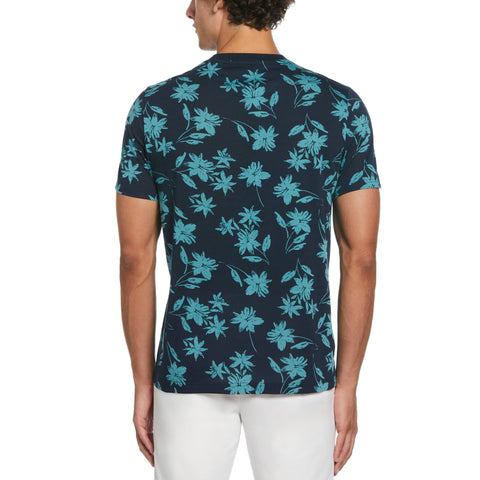 Jersey All-over Floral Tee  (Dark Sapphire) 