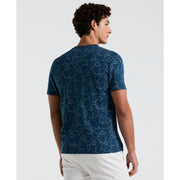 Jersey All-Over Palm Leaf Print Tee (Blue Wing Teal) 