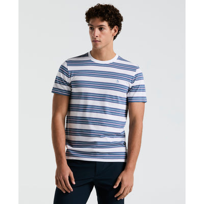 Jersey All-Over Stripe Tee-Tees-Copen Blue-XS-Original Penguin