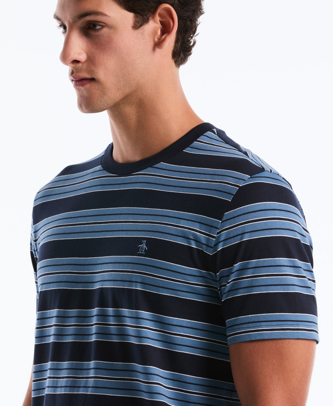 Jersey All-Over Stripe Tee (Dark Sapphire) 