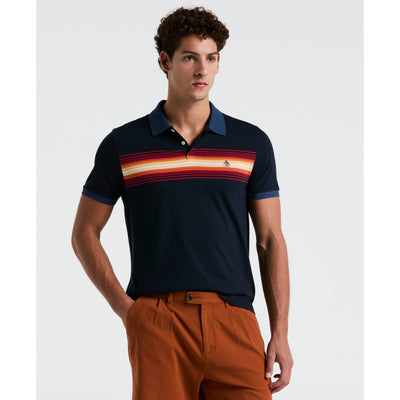 Jersey Chest Stripe Polo (Dark Sapphire) 
