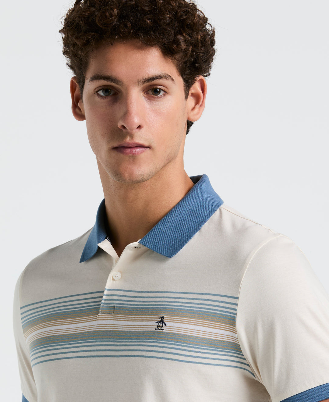 Jersey Chest Stripe Polo (Birch) 
