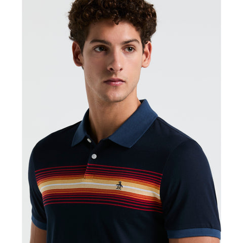 Jersey Chest Stripe Polo (Dark Sapphire) 