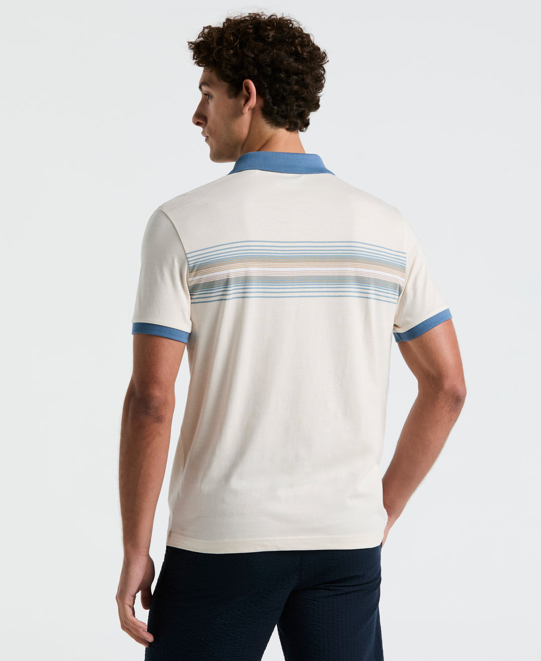 Jersey Chest Stripe Polo (Birch) 