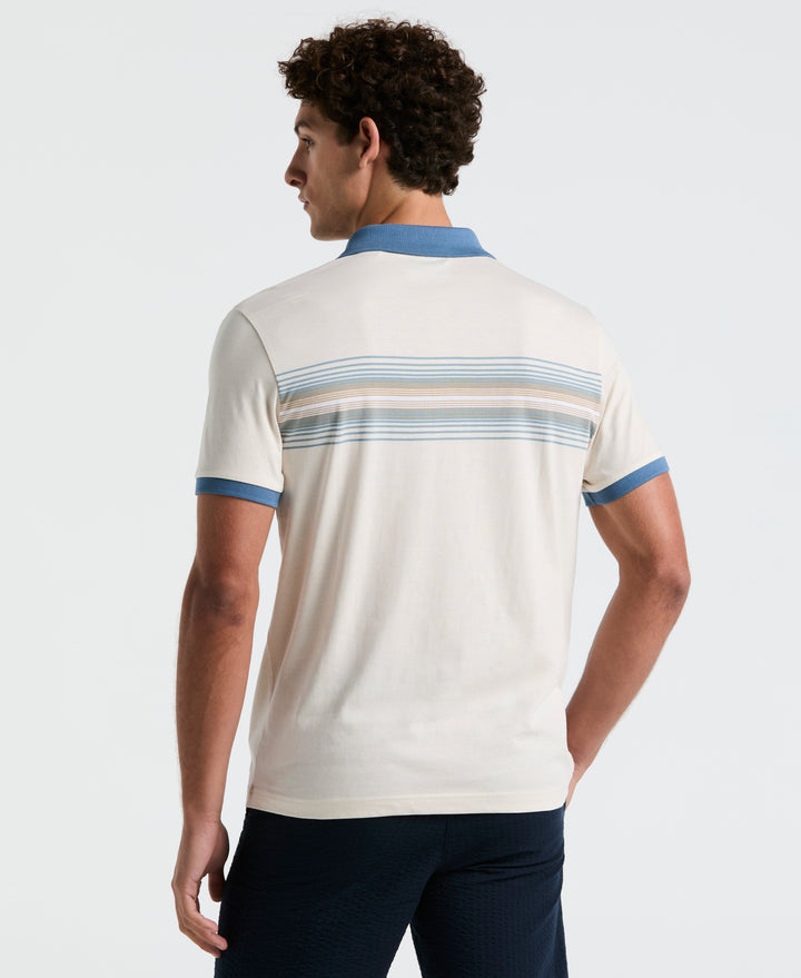 Jersey Chest Stripe Polo (Birch) 