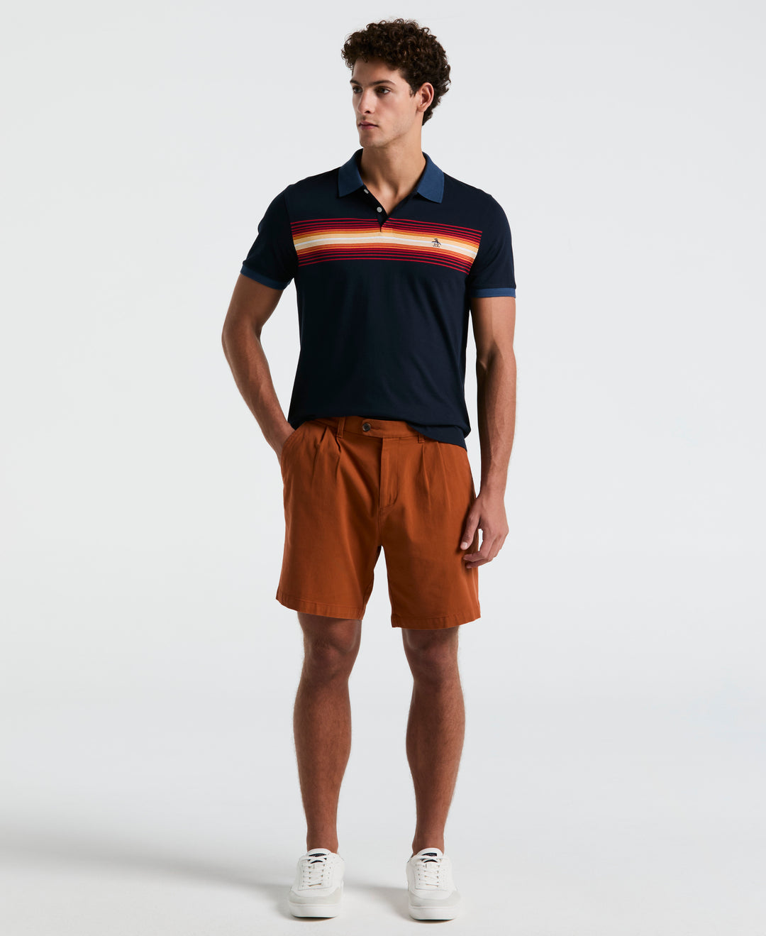 Jersey Chest Stripe Polo (Dark Sapphire) 