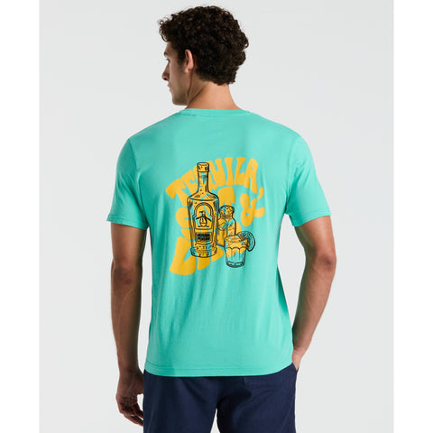 Jersey Graphic Lime Tee (Aqua Green) 