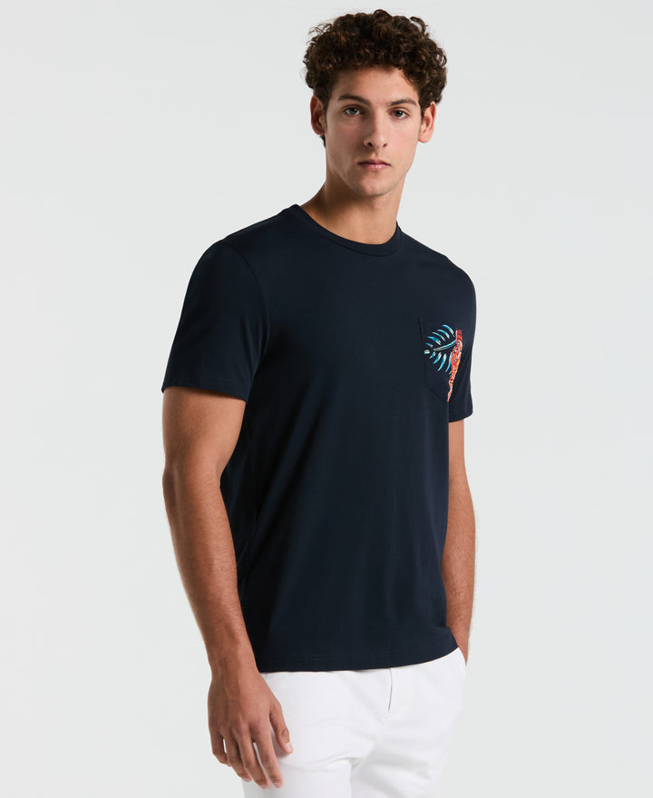 Jersey Leaves Pocket Tee (Dark Sapphire) 
