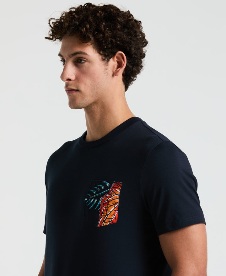 Jersey Leaves Pocket Tee (Dark Sapphire) 