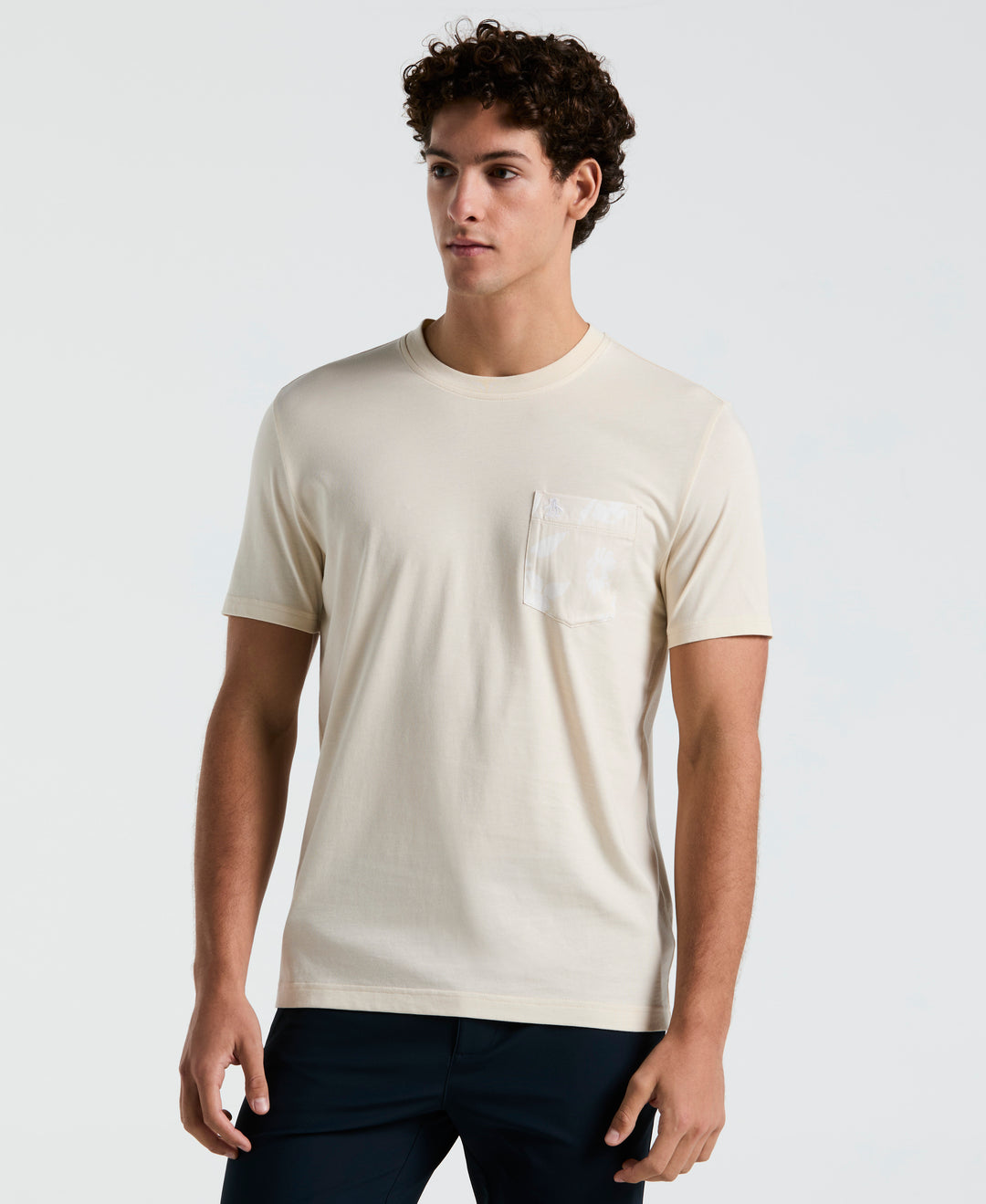 Jersey Palm Leaf Pocket Tee (Birch) 