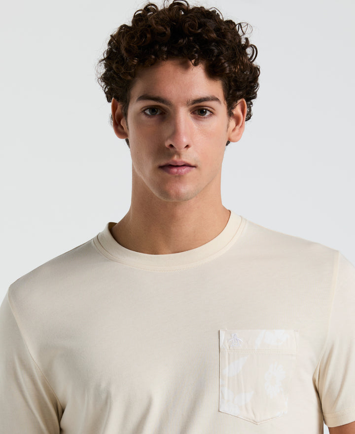 Jersey Palm Leaf Pocket Tee (Birch) 